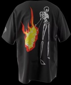 Skeleton Flame Oversized Boys T-shirt