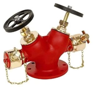 Manual MS Double Outlet Landing Valve 100 Mm (Iinlet) for Fire Safety