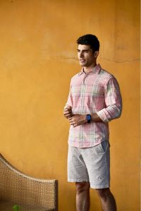 Flamingo Madras Mens Cotton Shirt