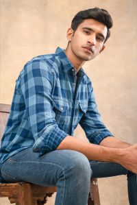 Indigo Double Fabric Mens Cotton Shirt