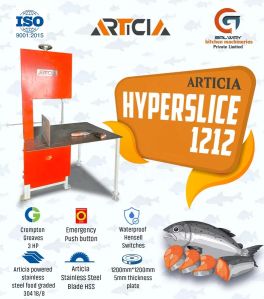 Articia Frozen Fish Cutting Machine, Motor Power : 3 HP