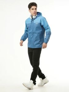 Blue Stylish Rain Men Jacket For Men - Zrr002