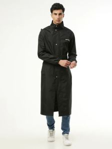 Men Waterproof Work Black Long Coat