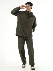 ZEEL MENS REVERSIBLE OLIVE RAINSUIT JS1008