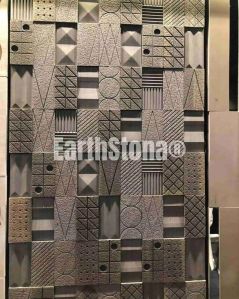 3D Design Black Natural Stone Wall Cladding