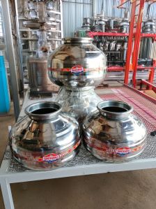 Stainless Steel Matki, Color : Silver for Food Containing