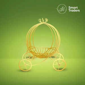 Baby Crown Golden Trolley Cage Cart For Decoration