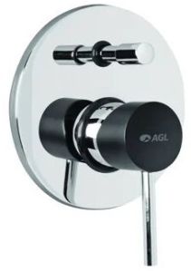 AGL Bathware &AMP;ndash; Black Stik Series &AMP;ndash; 5-Way Single Lever Concealed Diverter 291305BL