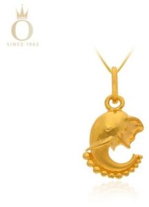 Divine Tusker Ladies Gold Pendant