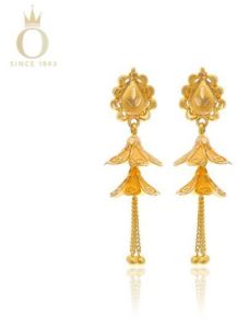 Exquisite Art Ladies Gold Drop Earrings