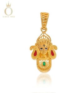 Goddess Durga Ladies Gold Pendant