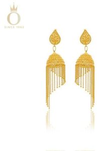 Royal Fall Ladies Gold Jhumka Earrings