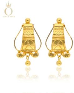 Tribal Wonder Ladies Gold Stud Earrings