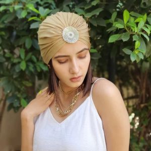 Beige Women Turban