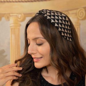 Black &AMP;AMP; Silver Selene Knotted Women Hair Band