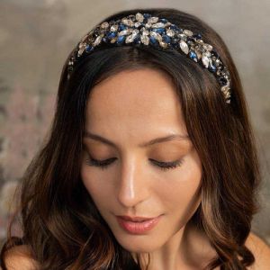 Dark Blue Rosemary Broad Women Headband