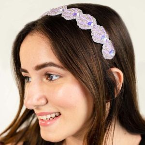 Lilac Crystal Shell Women Headband