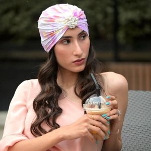 Pink Tie And Dye Women Turban