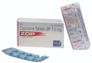 Zopiclone 7.5mg Tablet, Packaging Type : Box, Strip