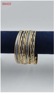 Golden Party Wear CNC Brass Bangles