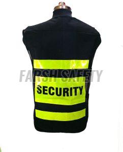 Nylon FSPRO Black Security Jacket, Sleeve Style : Sleeveless