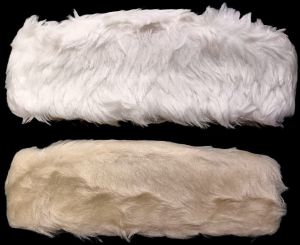 Polished Fur Topi, Color : White, White, Golden, Orange 23 Inch