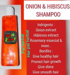 Herbal Onion and Hibiscus Shampoo, Color : Light Red, Form : Liquid