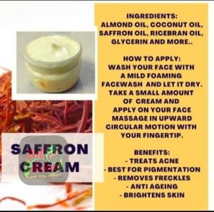 Herbal Saffron Skin Whitening Cream, Color : Light Yellow