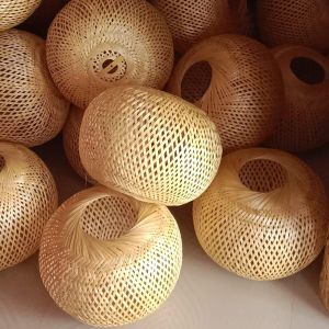 Plain Bamboo Hanging Ball Lamp