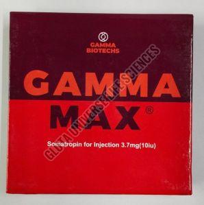 Gamma Max Somatropin 3.7mg Injection, Packaging Size : 10ml