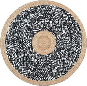 Round Shape Cotton-Jute Hand Braided Natural Jute Rugs