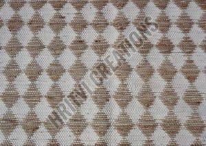 Hand Block Diamond Pattern Cotton Rug