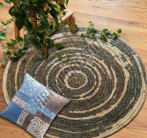 Round Jute Braided Farm Modern Rug