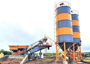 Electric Mild Steel CP60 Compact Concrete Batching Plant