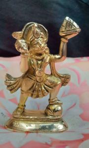 Polished Brass Lord Hanuman Ji Statue, Color : Golden for Worship