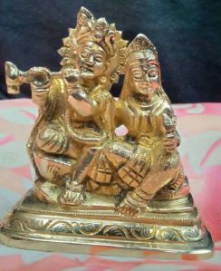 Brass Lord Radha Krishna Statue