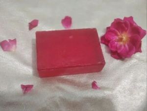 Unbranded Herbal Rose Glycerin Soap, Color : Red, Form : Solid