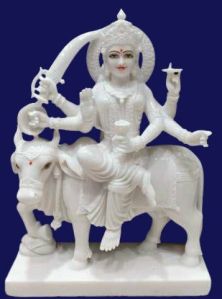 White Plain Marble Umiya Mata Statue