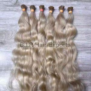 Blonde Wavy I Tip Hair Extensions, Length : 10-20Inch