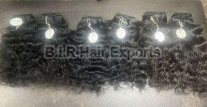 B.i.r Human Hair Deep Curly, Color : Black, Weight : 100-150gm