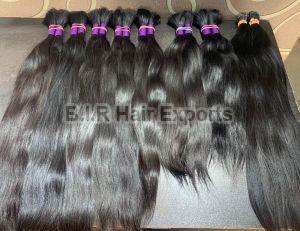 Straight Hair Bulk Hair, Color : Black, Length : 10-20Inch, 40 Inch, Weight : 100-150gm