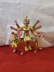 Brass plain durga statue