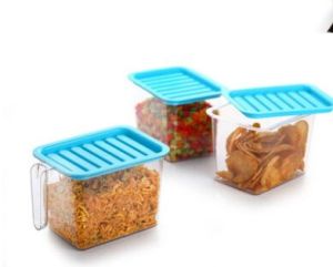 Plastic Mini Handle Storage Container, Color : Transparent