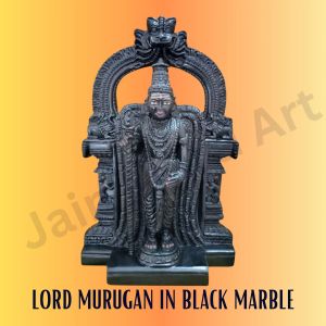 Black Marble Lord Murugan Statue 18 Inches