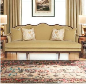 INES TEAK &AMP;AMP; FABRIC 3 SEATER SOFA