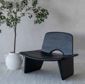 JANE SOLID ASH WOOD LOUNGE CHAIR