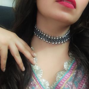 Chic German Silver Women Choker