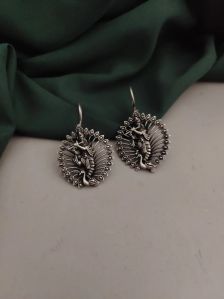 Elegant Exquisite Silver Krishna Women Earrings