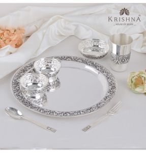 Elegant Pure Silver Dining Set