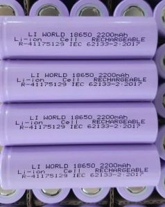 18650 2200mah Rechargeable Lithium Ion Cell